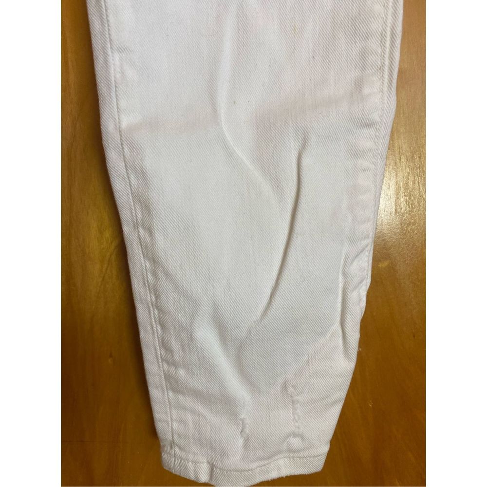 Zara White Ripped Distressed Jeans Denim Skinny Size 2 High Rise. - Picture 9 of 13